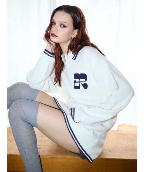 【セール】ワンポイントポロニットトップス（ニット/セーター）｜EVRIS（エヴリス）