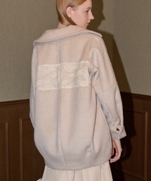 idem | lace docking wool coat / レースウールコート(その他アウター)