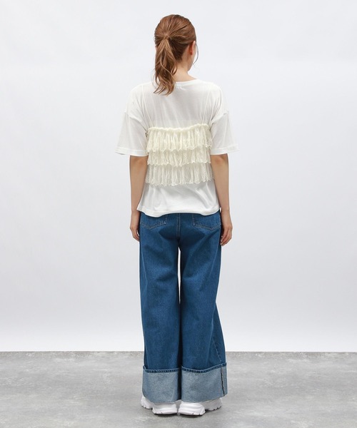 LAKOLE（ラコレ）の「ロールアップワイドデニム / 138700（デニムパンツ・レディース・ライトブルー/ブラック/アクア・MEDIUM/SMALL/LARGE）」の7枚目の写真