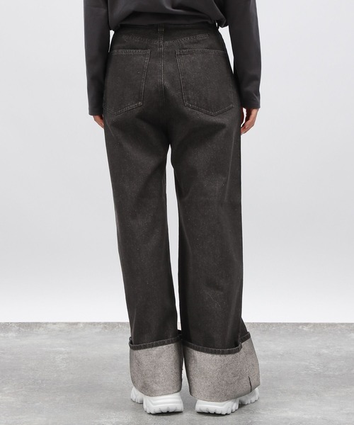 LAKOLE（ラコレ）の「ロールアップワイドデニム / 138700（デニムパンツ・レディース・ライトブルー/ブラック/アクア・MEDIUM/SMALL/LARGE）」の11枚目の写真