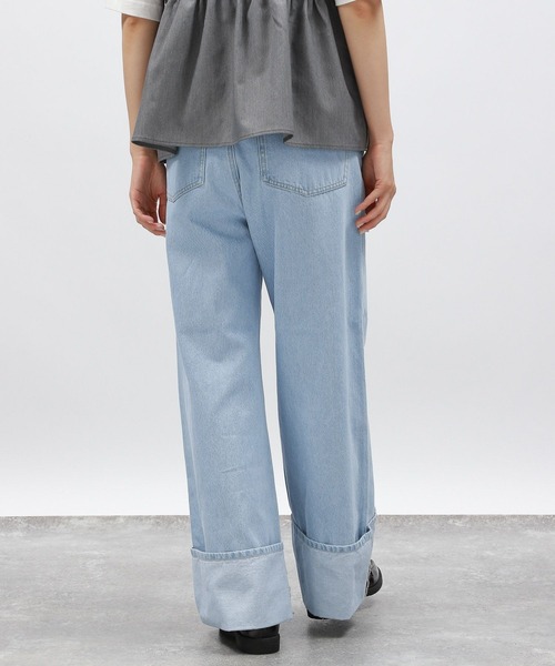LAKOLE（ラコレ）の「ロールアップワイドデニム / 138700（デニムパンツ・レディース・ライトブルー/ブラック/アクア・MEDIUM/SMALL/LARGE）」の15枚目の写真