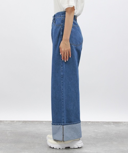 LAKOLE（ラコレ）の「ロールアップワイドデニム / 138700（デニムパンツ・レディース・ライトブルー/ブラック/アクア・MEDIUM/SMALL/LARGE）」の20枚目の写真