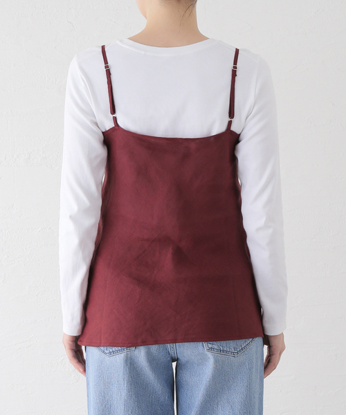 EMILY WEEK（エミリーウィーク）の「【BASERANGE/ベースレンジ】DYDINE TOP / TODY-LI-AU24（キャミソール・レディース・ボルドー・SMALL）」の5枚目の写真