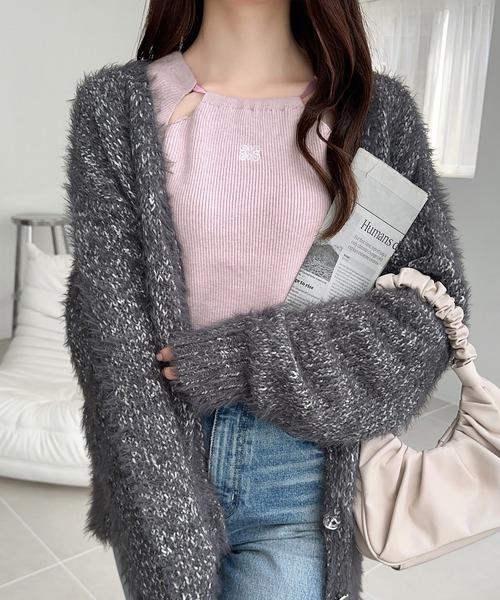 みみみ♡ESTNATION 定価4万 ファーコンビニットアウター フリー THINGS THAT MATTER（シングス ザット マター） コート アウター MINK