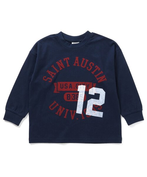 BREEZE(ブリーズ)の「【WEB限定】カレッジバリエーションTシャツ(Tシャツ/カットソー・キッズ・ミント/チャコール/エメラルド/ブルー/イエロー/ピンク/オフホワイト/レッド/ネイビー/グレー・150/100/90/80/120/110/130/140)」の6枚目の写真