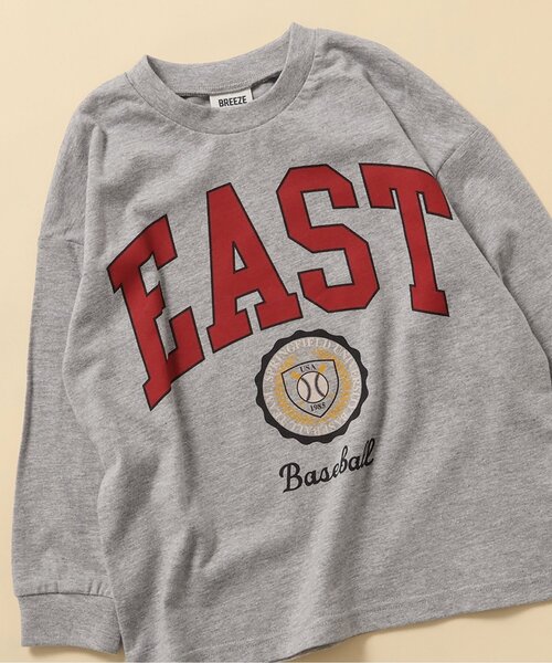 BREEZE(ブリーズ)の「【WEB限定】カレッジバリエーションTシャツ(Tシャツ/カットソー・キッズ・ミント/チャコール/エメラルド/ブルー/イエロー/ピンク/オフホワイト/レッド/ネイビー/グレー・150/100/90/80/120/110/130/140)」の1枚目の写真