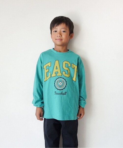 BREEZE(ブリーズ)の「【WEB限定】カレッジバリエーションTシャツ(Tシャツ/カットソー・キッズ・ミント/チャコール/エメラルド/ブルー/イエロー/ピンク/オフホワイト/レッド/ネイビー/グレー・150/100/90/80/120/110/130/140)」の11枚目の写真