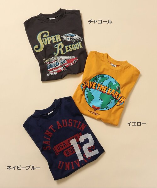 BREEZE(ブリーズ)の「【WEB限定】カレッジバリエーションTシャツ(Tシャツ/カットソー・キッズ・ミント/チャコール/エメラルド/ブルー/イエロー/ピンク/オフホワイト/レッド/ネイビー/グレー・150/100/90/80/120/110/130/140)」の14枚目の写真