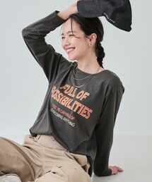 Cutie Blonde | 【洗える】腰回りをカバー アソートプリントロンT(Tシャツ/カットソー)