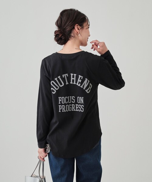 Cutie Blonde（キューティーブロンド）の「◆【洗える】腰回りをカバー アソートプリントロンT（Tシャツ/カットソー・レディース・チャコール/ベージュ系4/ホワイト系その他/ブラック系5/チャコールグレー/ピンク系8・02/03/04）」の16枚目の写真