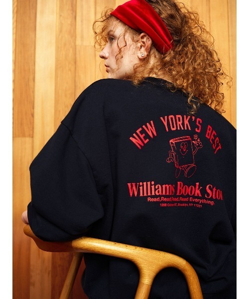 THE SHINZONE(ザ シンゾーン)の「THE SHINZONE BOOK STORE SWEATSHIRT 24AMSCU08(スウェット・レディース・ホワイト/ネイビー/グレー・FREE)」の3枚目の写真