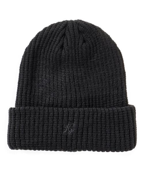 INGNI（イング）の「ロゴ刺繍ニット帽（ニットキャップ/ビーニー・レディース・ブラック系その他6/オフホワイト/ブラック・ONE SIZE）」の4枚目の写真