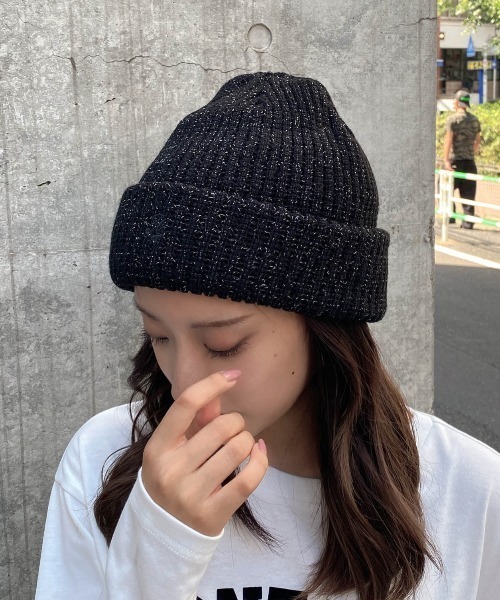 INGNI（イング）の「ロゴ刺繍ニット帽（ニットキャップ/ビーニー・レディース・ブラック系その他6/オフホワイト/ブラック・ONE SIZE）」の16枚目の写真