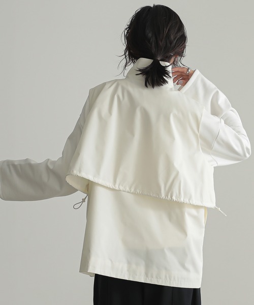 for/c（フォーシー）の「撥水タフタベスト【サスティナブル】（ブルゾン・レディース・アイボリー/ブラック・M/L）」の6枚目の写真