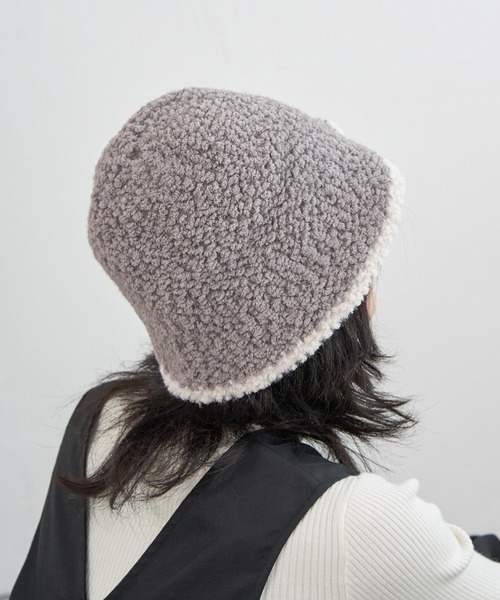 VENCEEXCHANGE（ヴァンスエクスチェンジ）の「ブークレボアハット（ハット・レディース・ブラック/グレー/オフホワイト・FREE）」の3枚目の写真