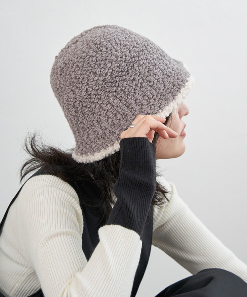 VENCEEXCHANGE（ヴァンスエクスチェンジ）の「ブークレボアハット（ハット・レディース・ブラック/グレー/オフホワイト・FREE）」の22枚目の写真