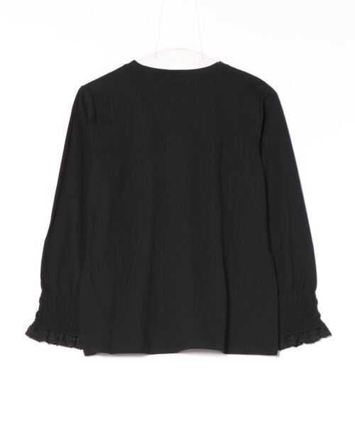 BELLUNA PLUS(ベルーナ)の「袖口レース使いプルオーバー(Tシャツ/カットソー・レディース・ブラック/オフホワイト/グリーン・X-LARGE/LARGE/MEDIUM)」の4枚目の写真