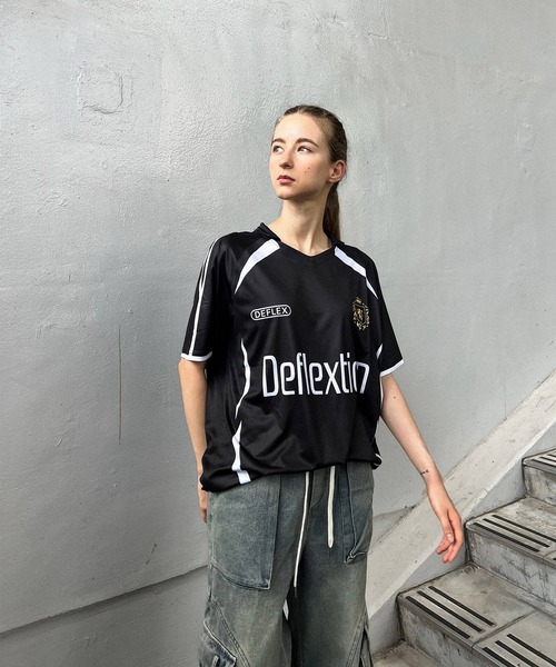 DEFLEXTION(ディフレクション)の「【DEFLEXTION / ディフレクション】Soccer shirt / サッカー ゲームシャツ(Tシャツ/カットソー・レディース・ホワイト/ブラック・LARGE/X-LARGE)」の13枚目の写真
