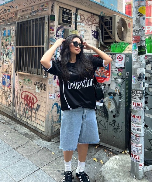DEFLEXTION(ディフレクション)の「【DEFLEXTION / ディフレクション】Soccer shirt / サッカー ゲームシャツ(Tシャツ/カットソー・レディース・ホワイト/ブラック・LARGE/X-LARGE)」の12枚目の写真