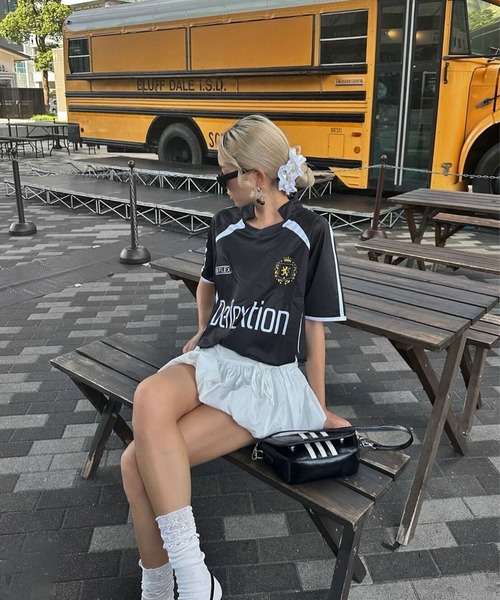 DEFLEXTION(ディフレクション)の「【DEFLEXTION / ディフレクション】Soccer shirt / サッカー ゲームシャツ(Tシャツ/カットソー・レディース・ホワイト/ブラック・LARGE/X-LARGE)」の19枚目の写真