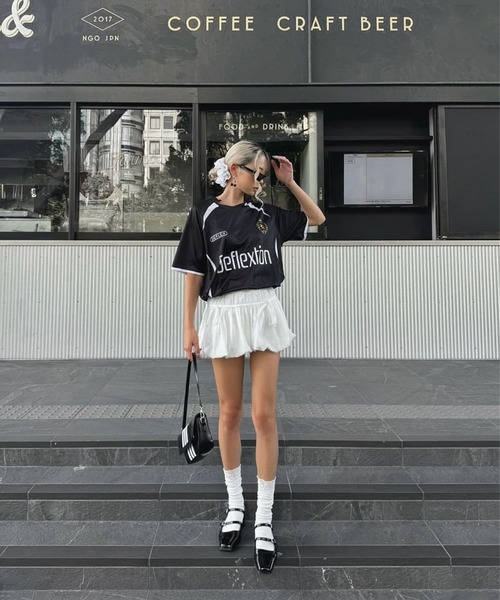DEFLEXTION(ディフレクション)の「【DEFLEXTION / ディフレクション】Soccer shirt / サッカー ゲームシャツ(Tシャツ/カットソー・レディース・ホワイト/ブラック・LARGE/X-LARGE)」の18枚目の写真