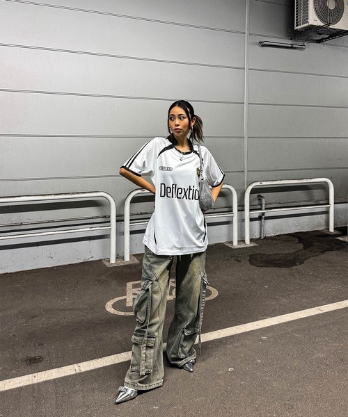 DEFLEXTION(ディフレクション)の「【DEFLEXTION / ディフレクション】Soccer shirt / サッカー ゲームシャツ(Tシャツ/カットソー・レディース・ホワイト/ブラック・LARGE/X-LARGE)」の10枚目の写真