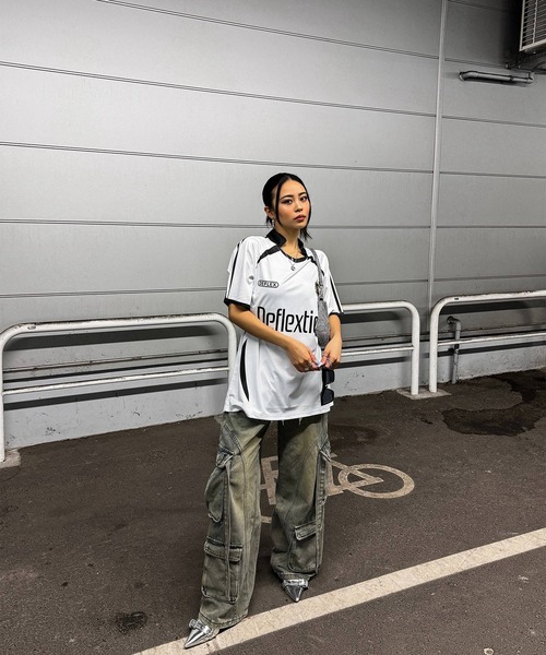DEFLEXTION(ディフレクション)の「【DEFLEXTION / ディフレクション】Soccer shirt / サッカー ゲームシャツ(Tシャツ/カットソー・レディース・ホワイト/ブラック・LARGE/X-LARGE)」の9枚目の写真