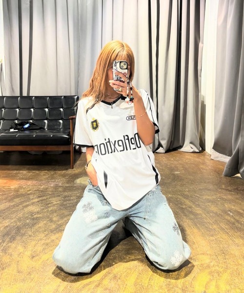 DEFLEXTION(ディフレクション)の「【DEFLEXTION / ディフレクション】Soccer shirt / サッカー ゲームシャツ(Tシャツ/カットソー・レディース・ホワイト/ブラック・LARGE/X-LARGE)」の20枚目の写真