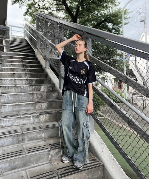 DEFLEXTION(ディフレクション)の「【DEFLEXTION / ディフレクション】Soccer shirt / サッカー ゲームシャツ(Tシャツ/カットソー・レディース・ホワイト/ブラック・LARGE/X-LARGE)」の16枚目の写真