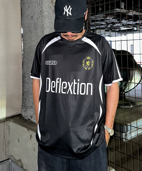 DEFLEXTION(ディフレクション)の「【DEFLEXTION / ディフレクション】Soccer shirt / サッカー ゲームシャツ(Tシャツ/カットソー・レディース・ホワイト/ブラック・LARGE/X-LARGE)」の3枚目の写真