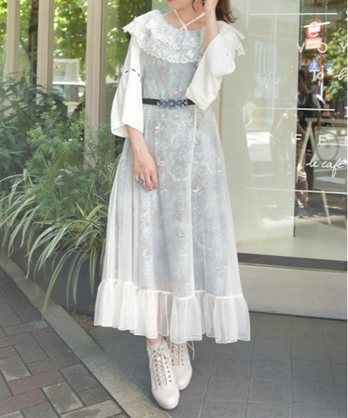 axes femme（アクシーズファム）の「オーナメント柄レース重ね