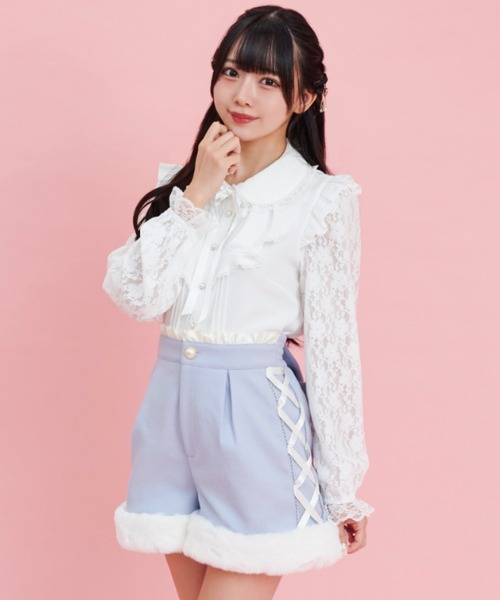 Secret Honey（シークレットハニー）の「サイドレースアップパンツ（その他パンツ・レディース・オフホワイト/グレー/ブラック/ピンク・MEDIUM）」の3枚目の写真