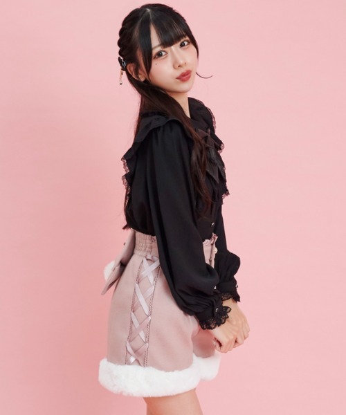 Secret Honey（シークレットハニー）の「サイドレースアップパンツ（その他パンツ・レディース・オフホワイト/グレー/ブラック/ピンク・MEDIUM）」の8枚目の写真