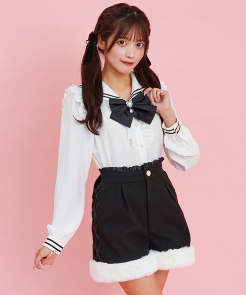 Secret Honey（シークレットハニー）の「サイドレースアップパンツ（その他パンツ・レディース・オフホワイト/グレー/ブラック/ピンク・MEDIUM）」の10枚目の写真