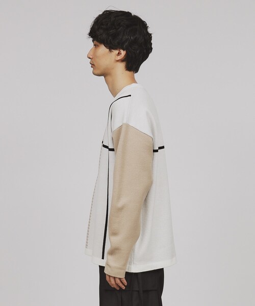 tk.TAKEO KIKUCHI（ティーケータケオキクチ）の「◆【もちもちニット】クラシックパターンクロスオーバー（ニット/セーター・メンズ・グレー系その他5/ホワイト系7/ブラック系4/ブルー系4/ワイン系6/モスグリーン系4・01/02/03/04）」の14枚目の写真