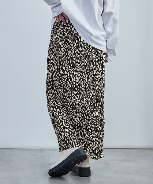 Fashion Letter（ファッションレター）の「レオパードナロープリーツスカート レオパード柄 豹ヒョウ柄 レディース スカート プリーツ（スカート・レディース・オフホワイト/ブラック・M/L）」の21枚目の写真