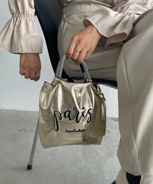 210nouve（トゥージュヌーブ）の「デザイン 刺繍 ミニ マーケット ハンドバッグ（ハンドバッグ・レディース・ゴールド/シルバー/ネイビー/ブラック/グレー系その他/ピンク系その他/ブラウン系その他・FREE）」の7枚目の写真