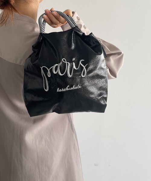 210nouve（トゥージュヌーブ）の「デザイン 刺繍 ミニ マーケット ハンドバッグ（ハンドバッグ・レディース・ゴールド/シルバー/ネイビー/ブラック/グレー系その他/ピンク系その他/ブラウン系その他・FREE）」の2枚目の写真