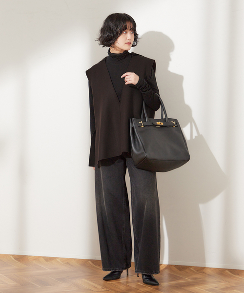 PROTAGONISTA（プロタゴニスタ）の「【PROTAGONISTA/プロタゴニスタ】WL ジレ（ベスト・レディース・ライトグレー/ブラウン・FREE）」の10枚目の写真