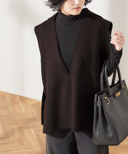 PROTAGONISTA（プロタゴニスタ）の「【PROTAGONISTA/プロタゴニスタ】WL ジレ（ベスト・レディース・ライトグレー/ブラウン・FREE）」の15枚目の写真