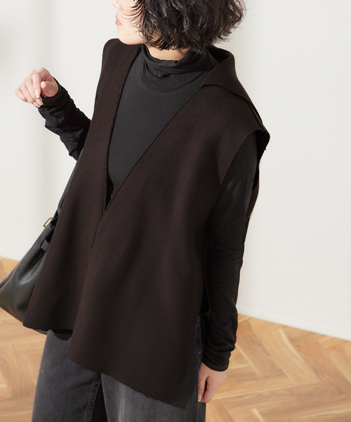 PROTAGONISTA（プロタゴニスタ）の「【PROTAGONISTA/プロタゴニスタ】WL ジレ（ベスト・レディース・ライトグレー/ブラウン・FREE）」の16枚目の写真