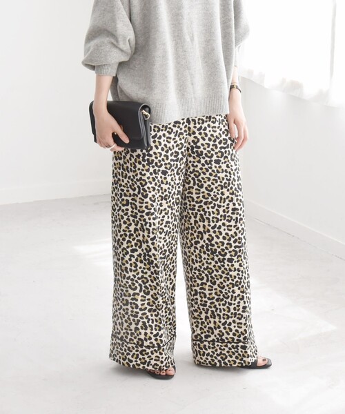 セール】quaranciel:〈手洗い可能〉アニマル ワイド パンツ（その他