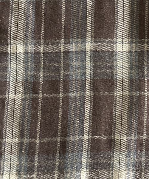 kutir（クティール）の「フリンジオーバーチェックネルシャツ（シャツ/ブラウス・レディース・ブラウン/ネイビー/ベージュ・FREE）」の20枚目の写真