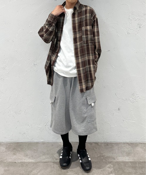 kutir（クティール）の「フリンジオーバーチェックネルシャツ（シャツ/ブラウス・レディース・ブラウン/ネイビー/ベージュ・FREE）」の19枚目の写真