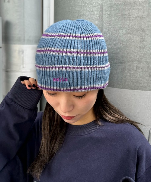 CIAOPANIC TYPY（チャオパニックティピー）の「【asis】刺繍ニット帽（ニットキャップ/ビーニー・メンズ・グレー/ブルー/ブラック/カーキ/ブラウン・ONE SIZE）」の5枚目の写真