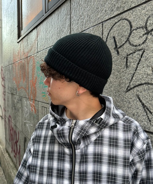CIAOPANIC TYPY（チャオパニックティピー）の「【asis】刺繍ニット帽（ニットキャップ/ビーニー・メンズ・グレー/ブルー/ブラック/カーキ/ブラウン・ONE SIZE）」の7枚目の写真