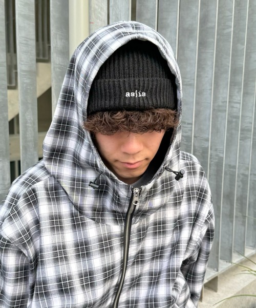 CIAOPANIC TYPY（チャオパニックティピー）の「【asis】刺繍ニット帽（ニットキャップ/ビーニー・メンズ・グレー/ブルー/ブラック/カーキ/ブラウン・ONE SIZE）」の8枚目の写真