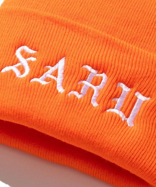 Kinetics（キネティクス）の「"Kinetics × TOKYO TRIBE" SANTA INOUE SARU IRON-ON LETTER KNIT CAP（キネティクス × トーキョートライブ 井上三太 サル アイロンオン レター ニットキャップ）（ニットキャップ/ビーニー・メンズ・ブラック/カーキ/ネイビー/グリーン/オレンジ系・FREE）」の9枚目の写真