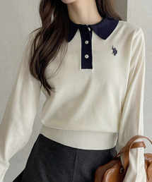 U.S. POLO ASSN.（ユーエスポロアッスン）の「U.S. POLO ASSN. ×Ada.  ユーエスポロアッスンコンパクトニットポロシャツ（ポロシャツ）」