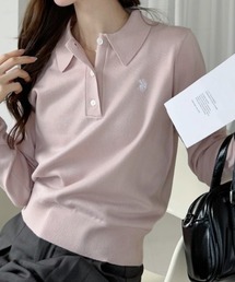 U.S. POLO ASSN.（ユーエスポロアッスン）の「U.S. POLO ASSN. ×Ada. /ユーエスポロアッスンコンパクトニットポロシャツ（ポロシャツ）」